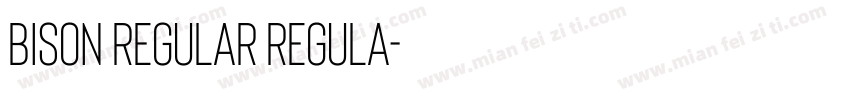Bison Regular Regula字体转换